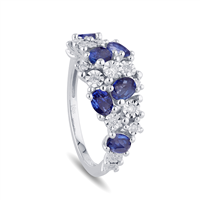 Anello Bliss Donna Bl masterbliss rugiada in Oro bianco Zaffiro blu 20114711
